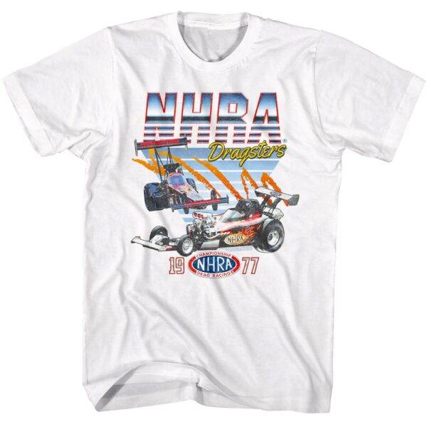 NHRA Chrome Dragsters 1977 Men’s T Shirt