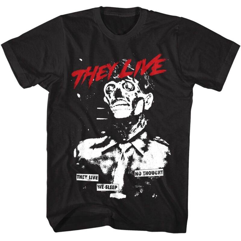 They Live We Sleep No Thought Suit Tie Men’s T Shirt