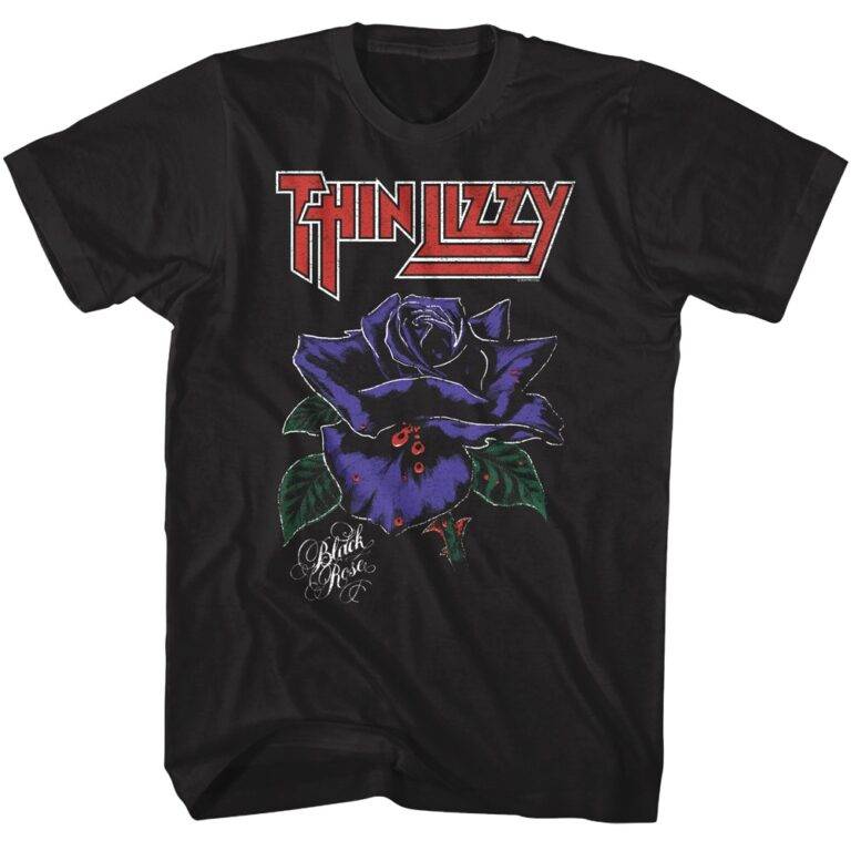 Thin Lizzy Black Rose Men’s T Shirt