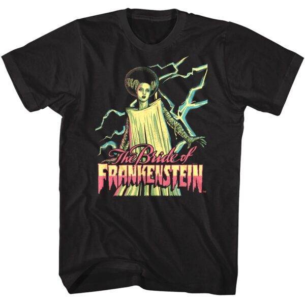 Bride of Frankenstein Lightning Bolts Men’s T Shirt