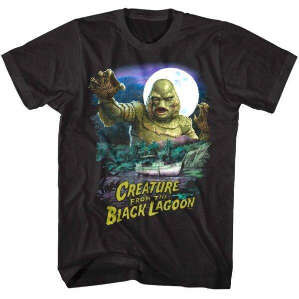 Creature from the Black Lagoon Boat Night Men’s T Shirt