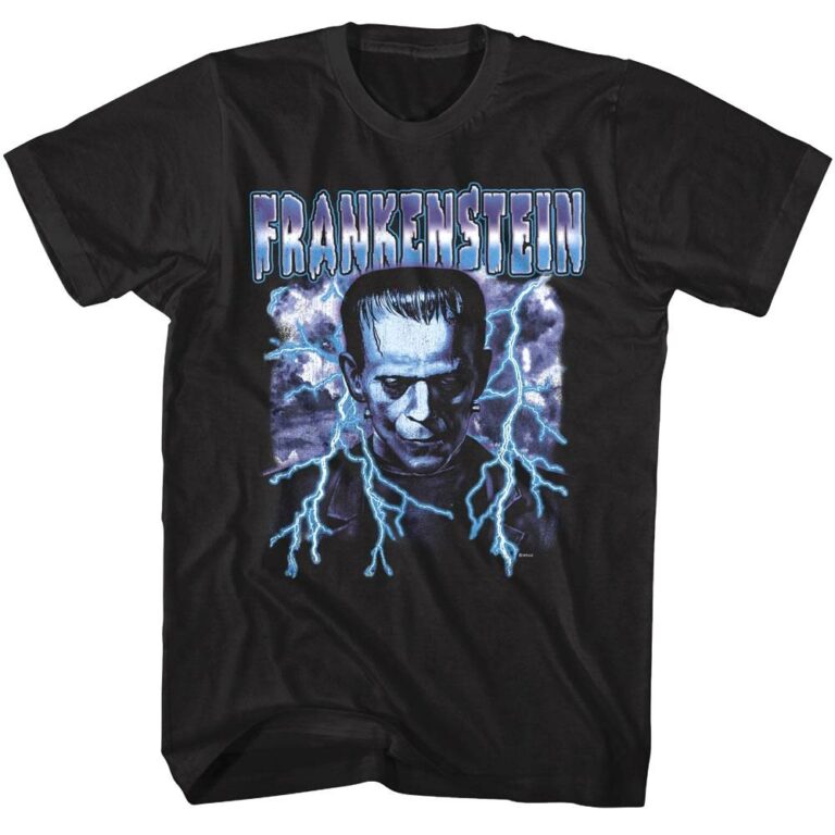 Frankenstein Lightning Storm Men’s T Shirt