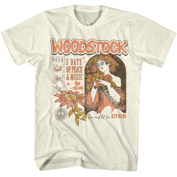 Woodstock Hippie Flower Girl Men’s T Shirt