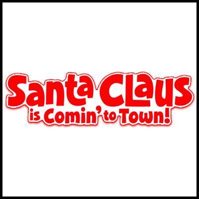 Santa claus is coming to town logo