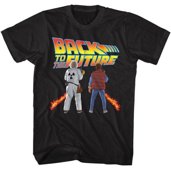 Back To The Future Fire Tracks Men’s T Shirt