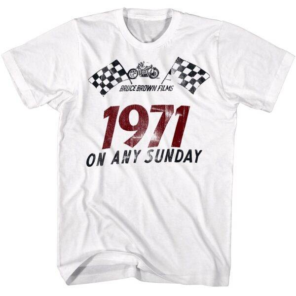 On Any Sunday Checkered Flags 71 Men’s T Shirt