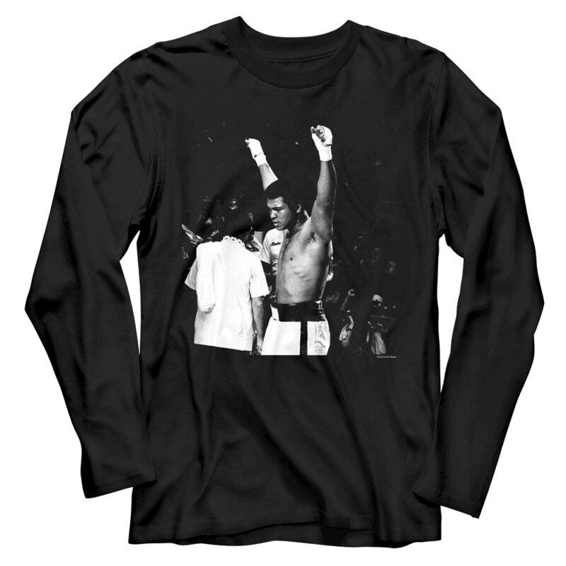 Muhammad Ali Arms Raised in Victory Long Sleeve T Shirt