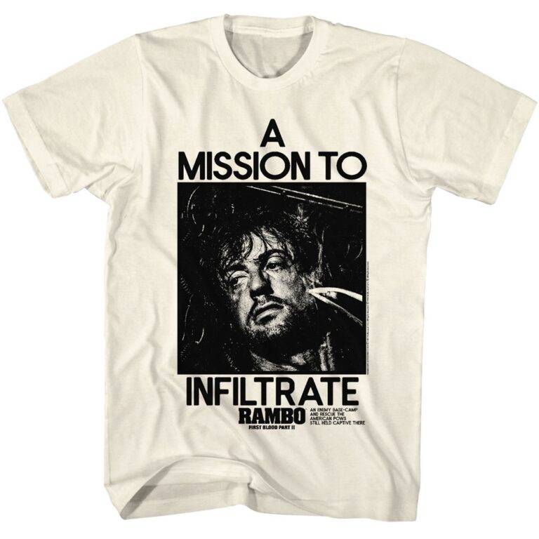 Rambo A Mission to Infiltrate Men’s T Shirt