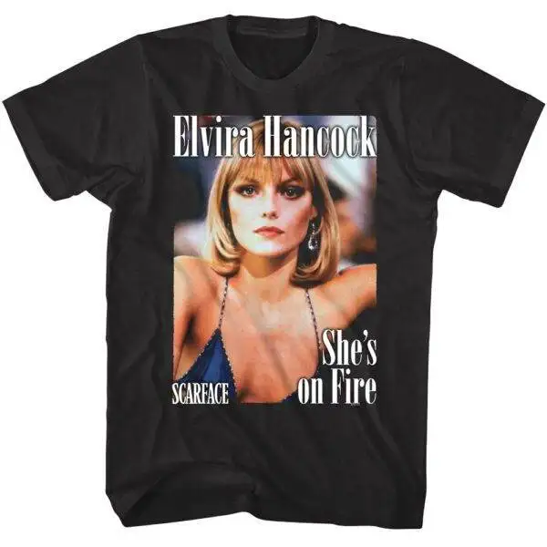 Scarface Elvira Hancock She’s on Fire Men’s T Shirt