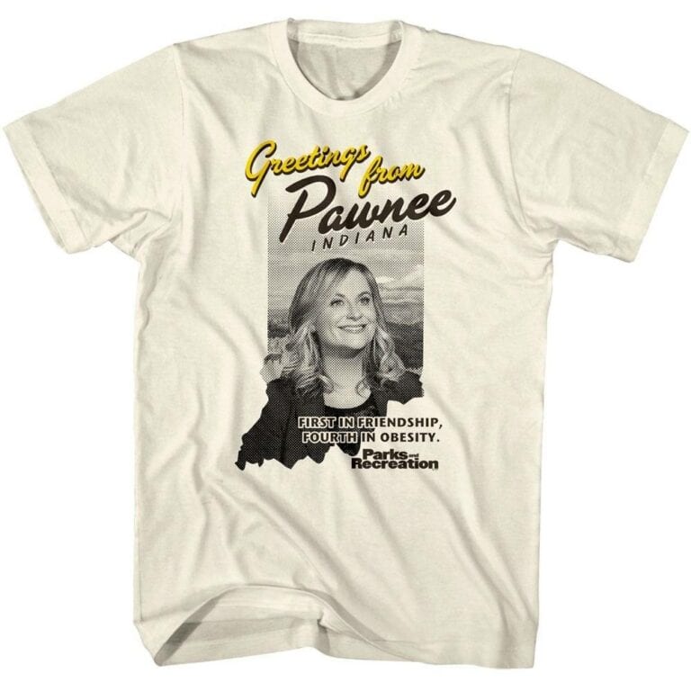 Parks and Recreation Greetings From Pawnee Men's T Shirt