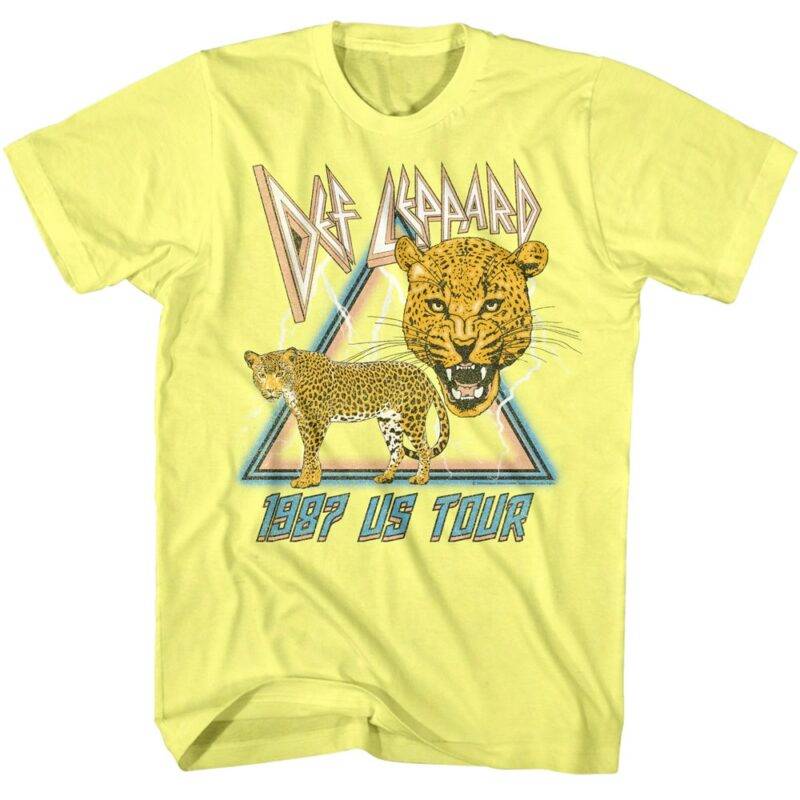 Def Leppard 1987 US Tour Leopard Men’s T Shirt