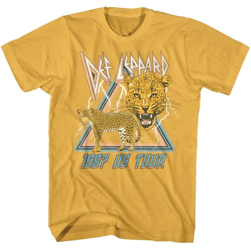 Def Leppard 1987 US Tour Lightning Men’s T Shirt