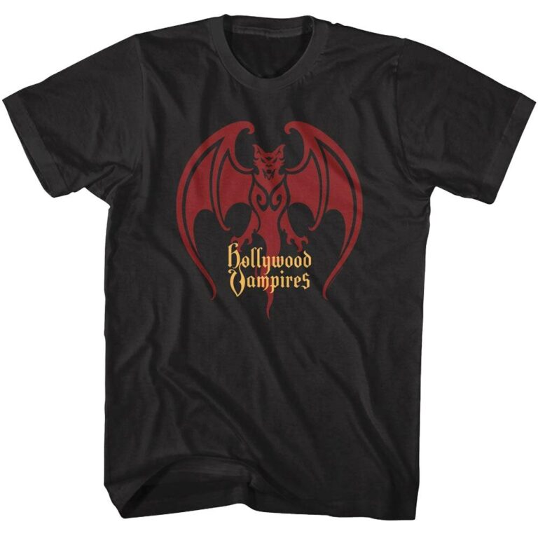 Hollywood Vampires Bat Logo Men’s T Shirt