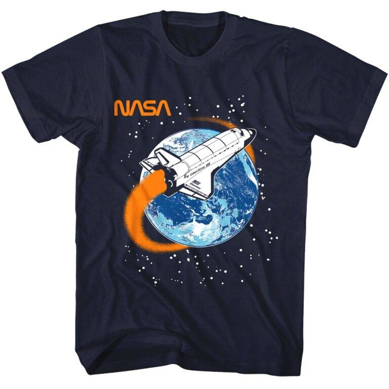 NASA Shuttle Orbiting Earth Men’s T Shirt