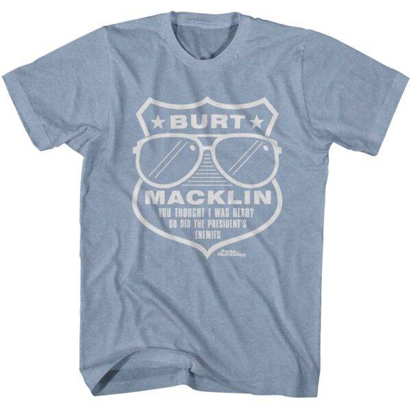 Parks and Recreation Burt Macklin Badge Men's T Shirt