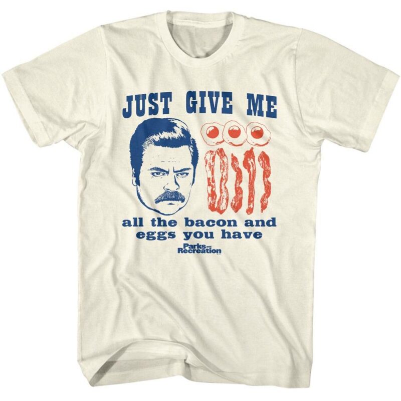 Parks and Recreation All the Bacon & Eggs Men’s T Shirt