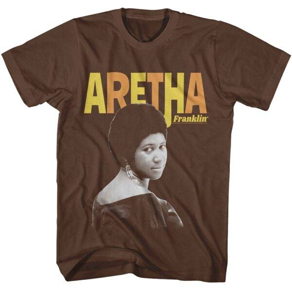 Aretha Franklin Retro Sparkle Men’s T Shirt