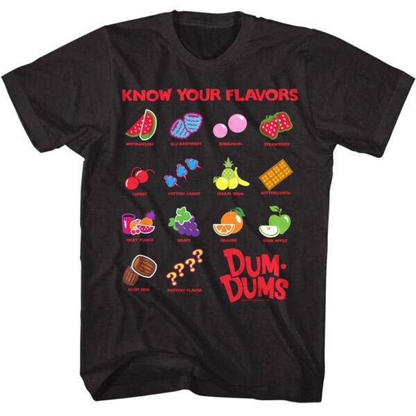 Dum Dums Know Your Flavors Men’s T Shirt