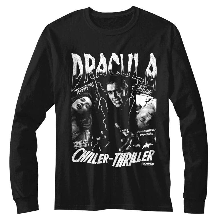 Dracula Chiller Thriller Men’s Long Sleeve Shirt