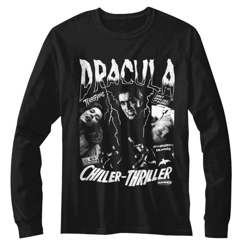 Dracula Chiller Thriller Men’s Long Sleeve Shirt