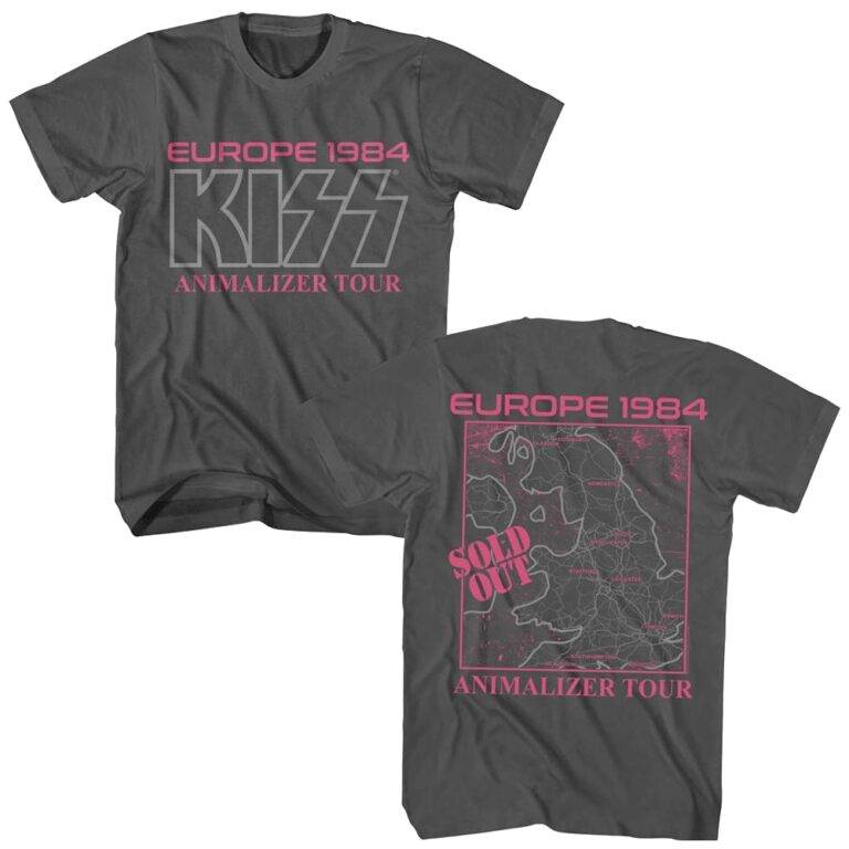 KISS Europe 1984 Animalizer Tour Men’s T Shirt