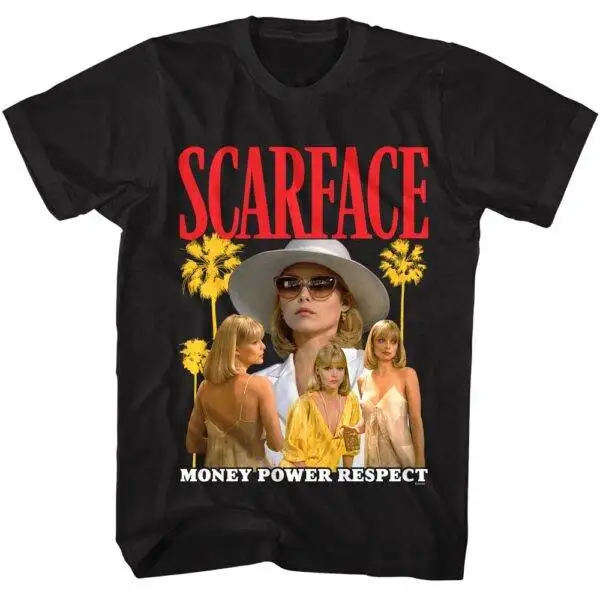 Scarface Elvira Money Power Respect Men’s T Shirt