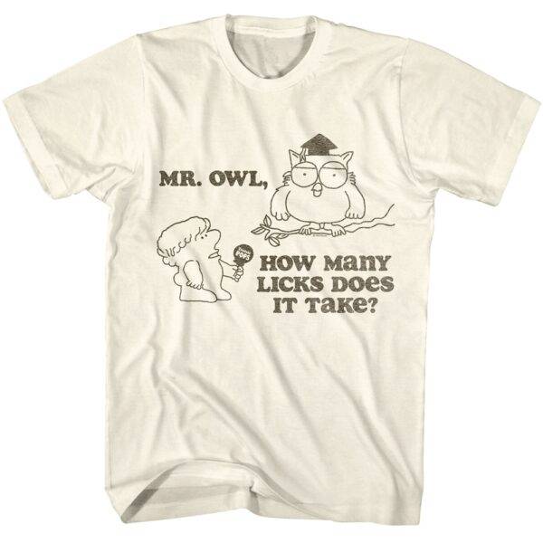 Tootsie Roll How Many Licks Mr Owl Men’s T Shirt