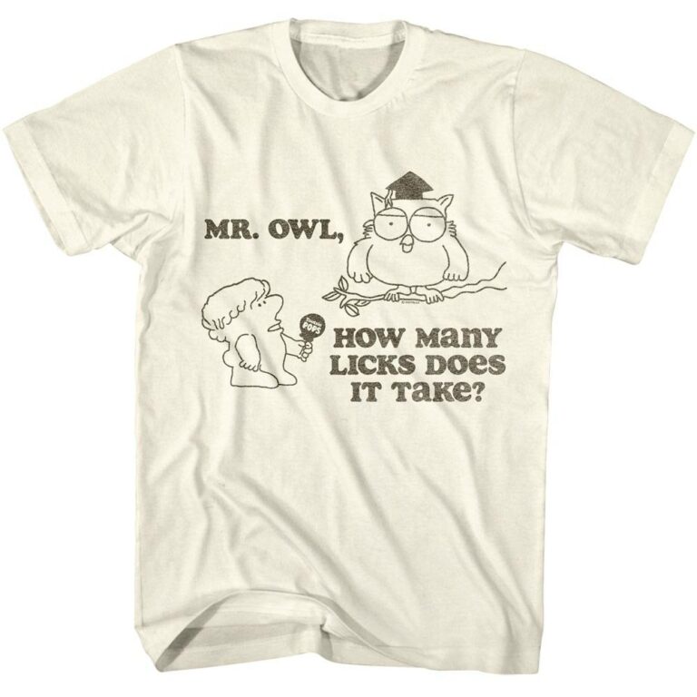 Tootsie Roll How Many Licks Mr Owl Men’s T Shirt