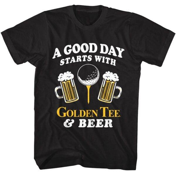 Golden Tee Good Day with Beer Men's T Shirt