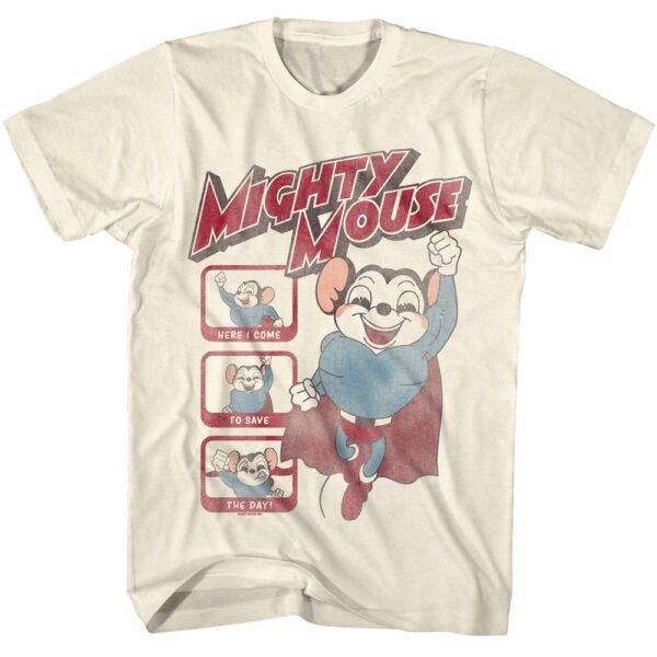 Mighty Mouse Here I Come To Save the Day Men’s T Shirt