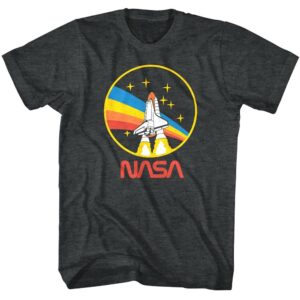 NASA Rocket over the Rainbow Men's T Shirt