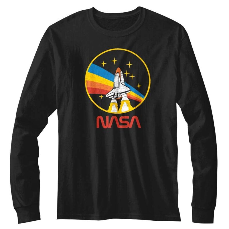 NASA Rocket over the Rainbow Long Sleeve Shirt