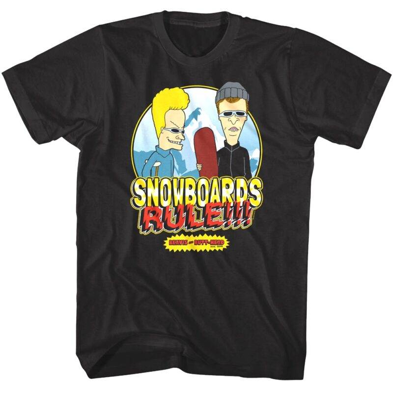 Beavis and Butthead Snowboards Rule Men’s T Shirt