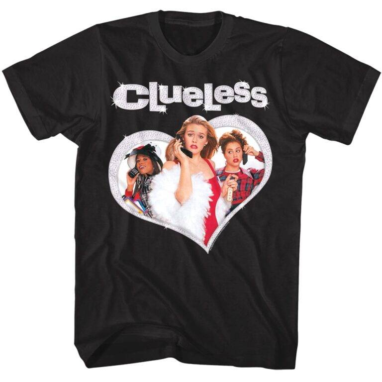 Clueless Bling Heart Black Men’s T Shirt