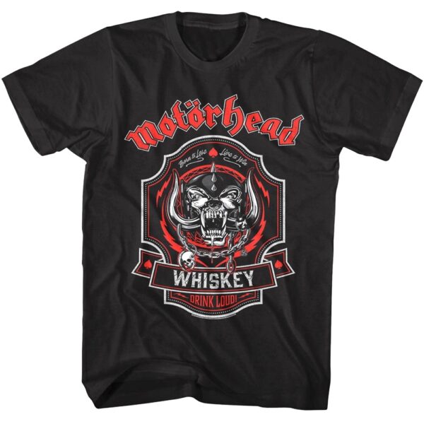 Motorhead Whiskey Drink Loud Men's T Shirt