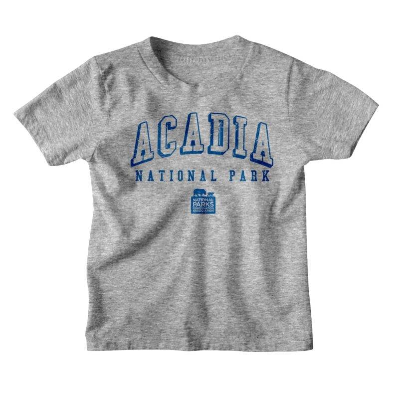 Acadia National Park Varsity KIds T Shirt