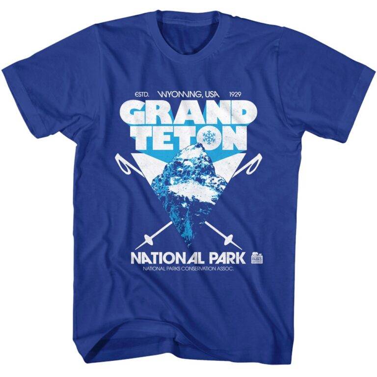 Grand Teton Skiing Wyoming Men’s T Shirt