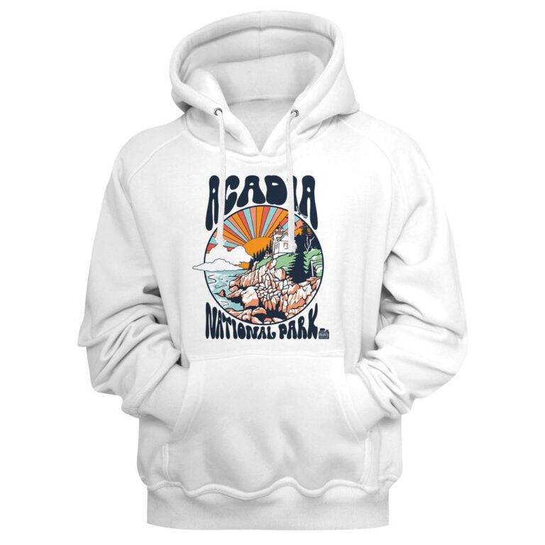 Acadia Park Lighthouse Sunrise Hoodie