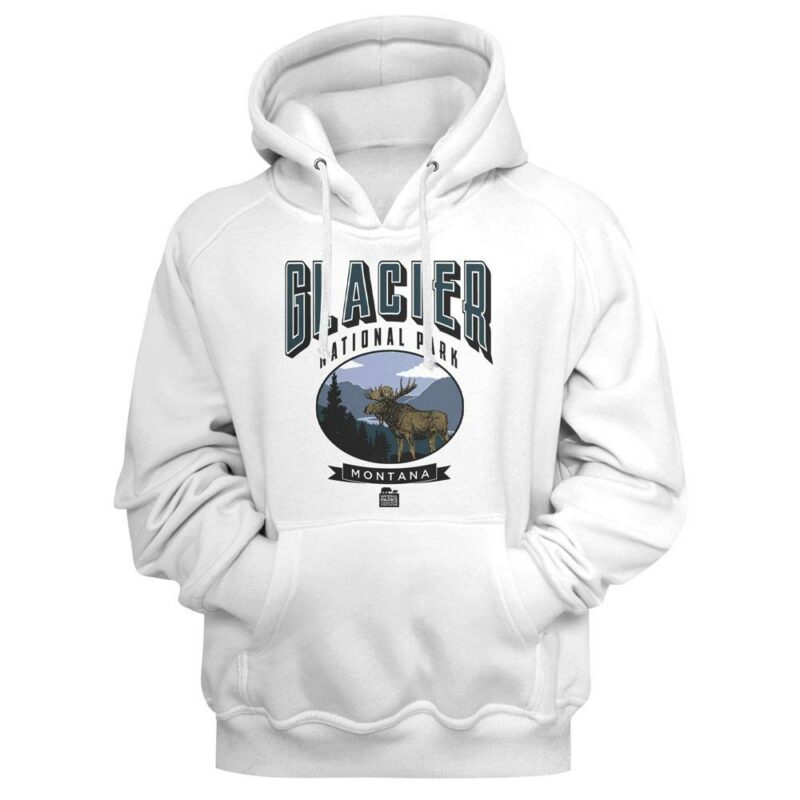 Glacier Park Montana Moose Hoodie