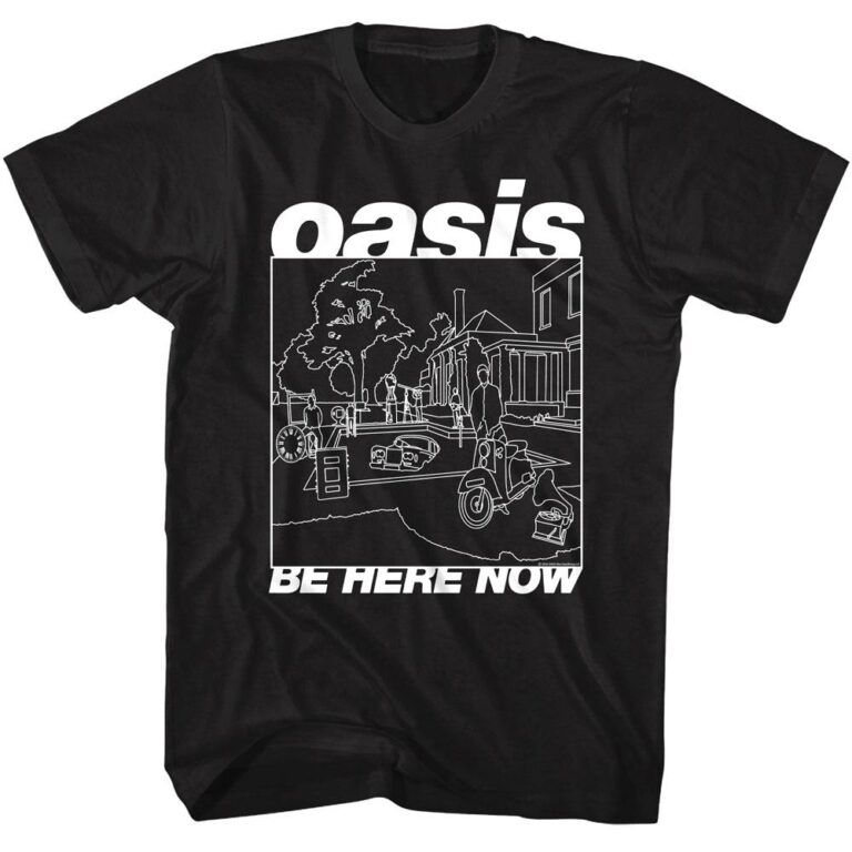 Oasis Be Here Now Line Art Men’s T Shirt