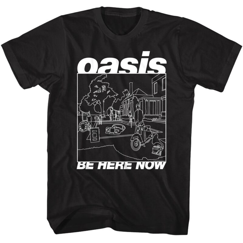 Oasis Be Here Now Line Art Men’s T Shirt