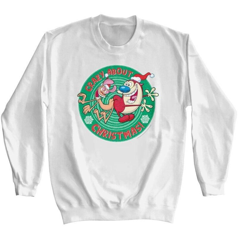 Ren and Stimpy Crazy About Christmas Sweater