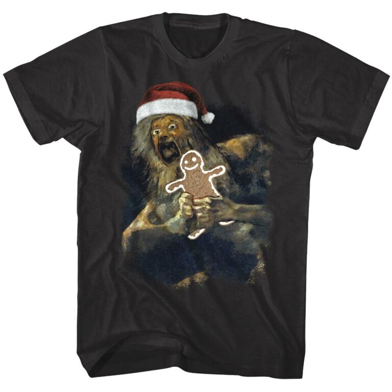 Saturn Devouring His Christmas Cookie Men’s T Shirt