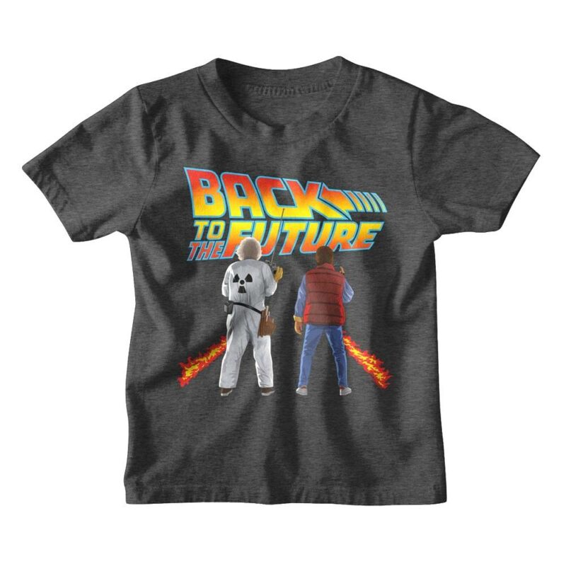 Back To The Future Fire Tracks Kids T Shirt