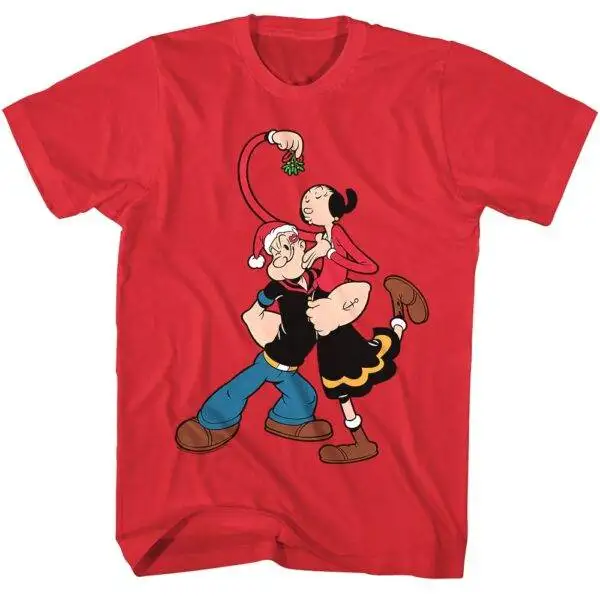 Popeye & Olive Mistletoe Kiss Men’s T Shirt