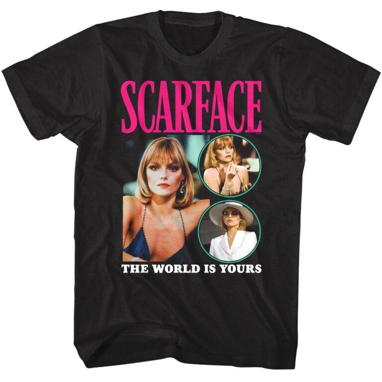 Scarface Elvira the World Is Yours Men’s T Shirt