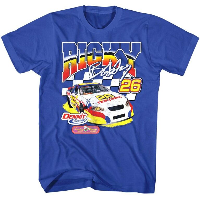 Talladega Nights Dennit Racing Blue Car Men’s T Shirt