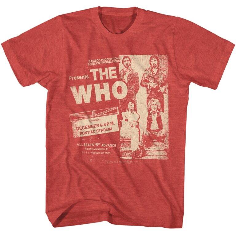 The Who Pontiac Stadium Concert Men’s T Shirt