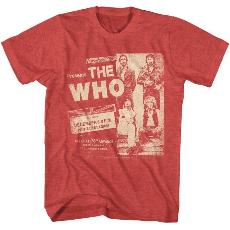 The Who Pontiac Stadium Concert Men’s T Shirt