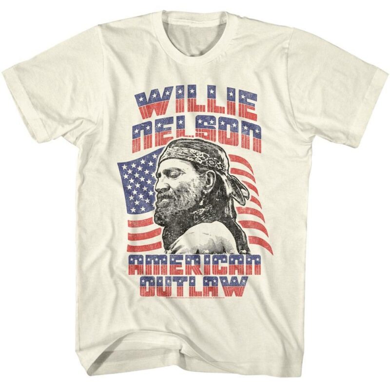 Willie Nelson American Outlaw Men's T Shirt